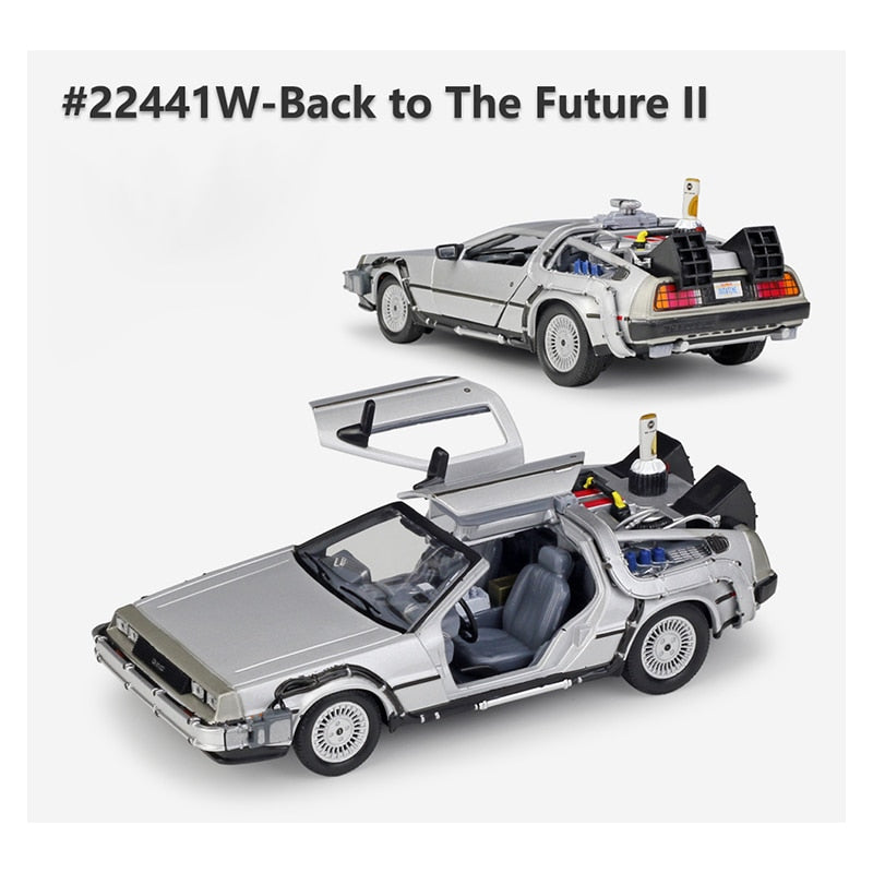 1:24 DMC-12 DeLorean Time Machine Back to the Future Car Static Die Cast