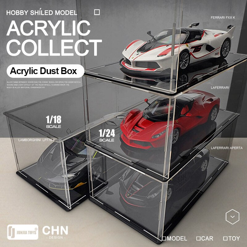 1/18 1/24 1/32 Transparent Acrylic Car Model Display Box Dust Cover Box Storage