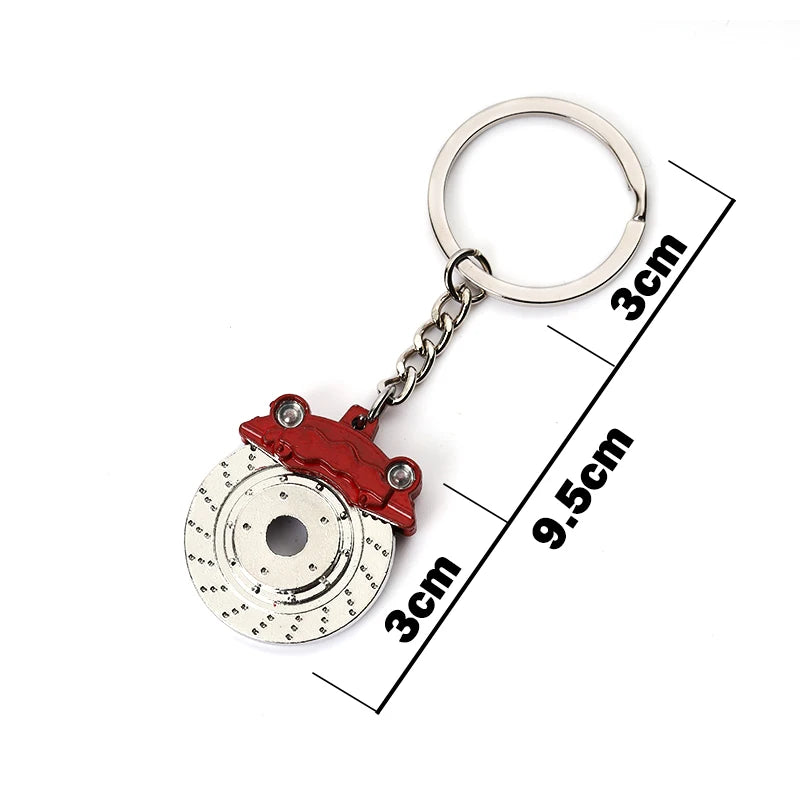 Brake Disc Wheel Caliper Metal Keychain