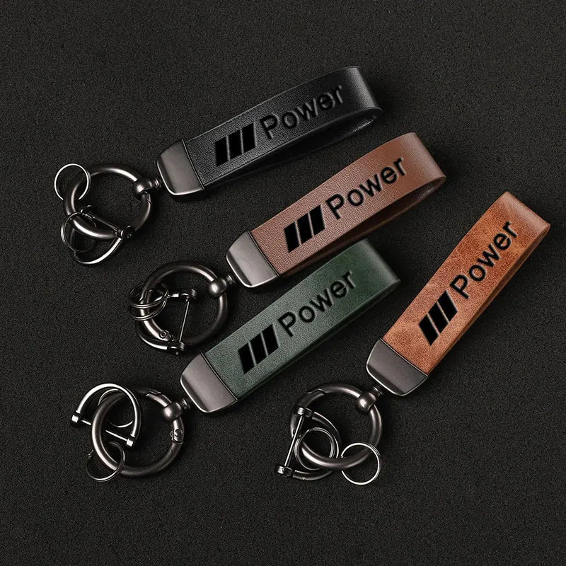 BMW M Power Luxury Genuine Leather Keychain