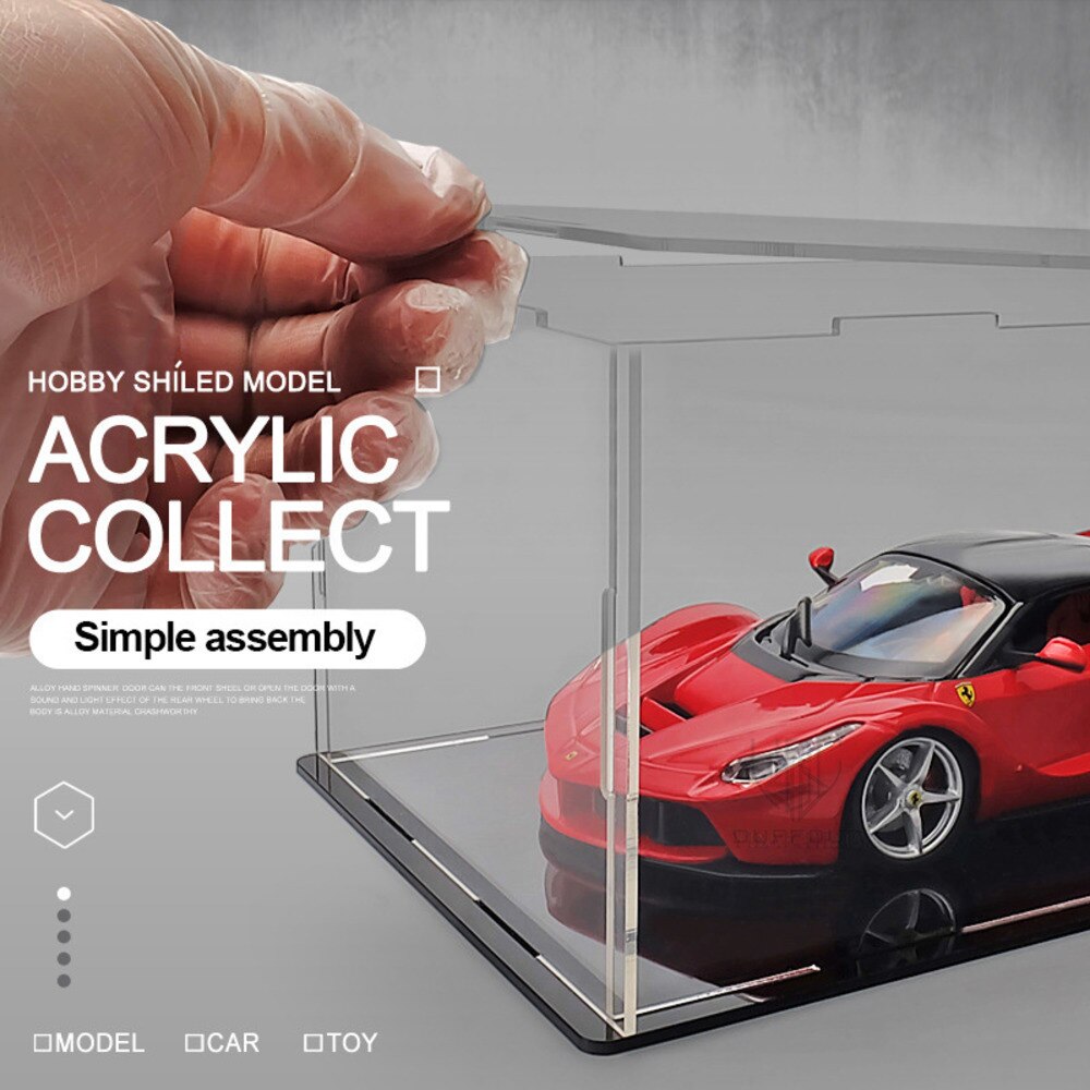 1/18 1/24 1/32 Transparent Acrylic Car Model Display Box Dust Cover Box Storage