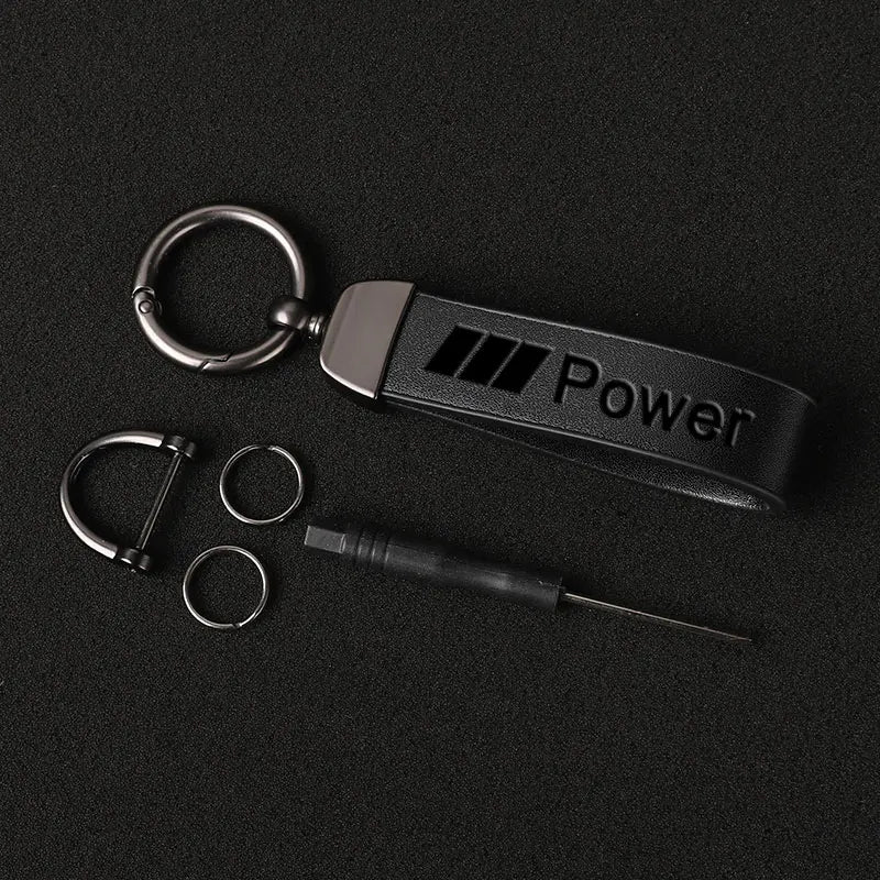 BMW M Power Luxury Genuine Leather Keychain