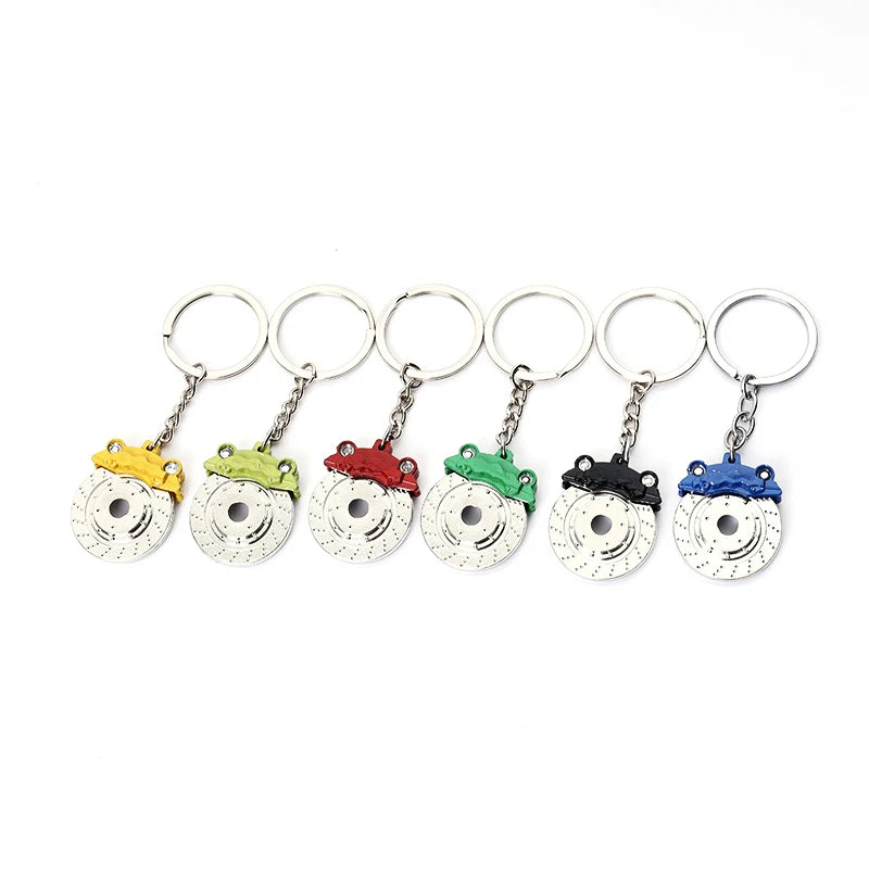 Brake Disc Wheel Caliper Metal Keychain