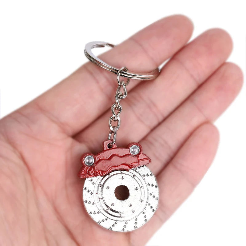 Brake Disc Wheel Caliper Metal Keychain