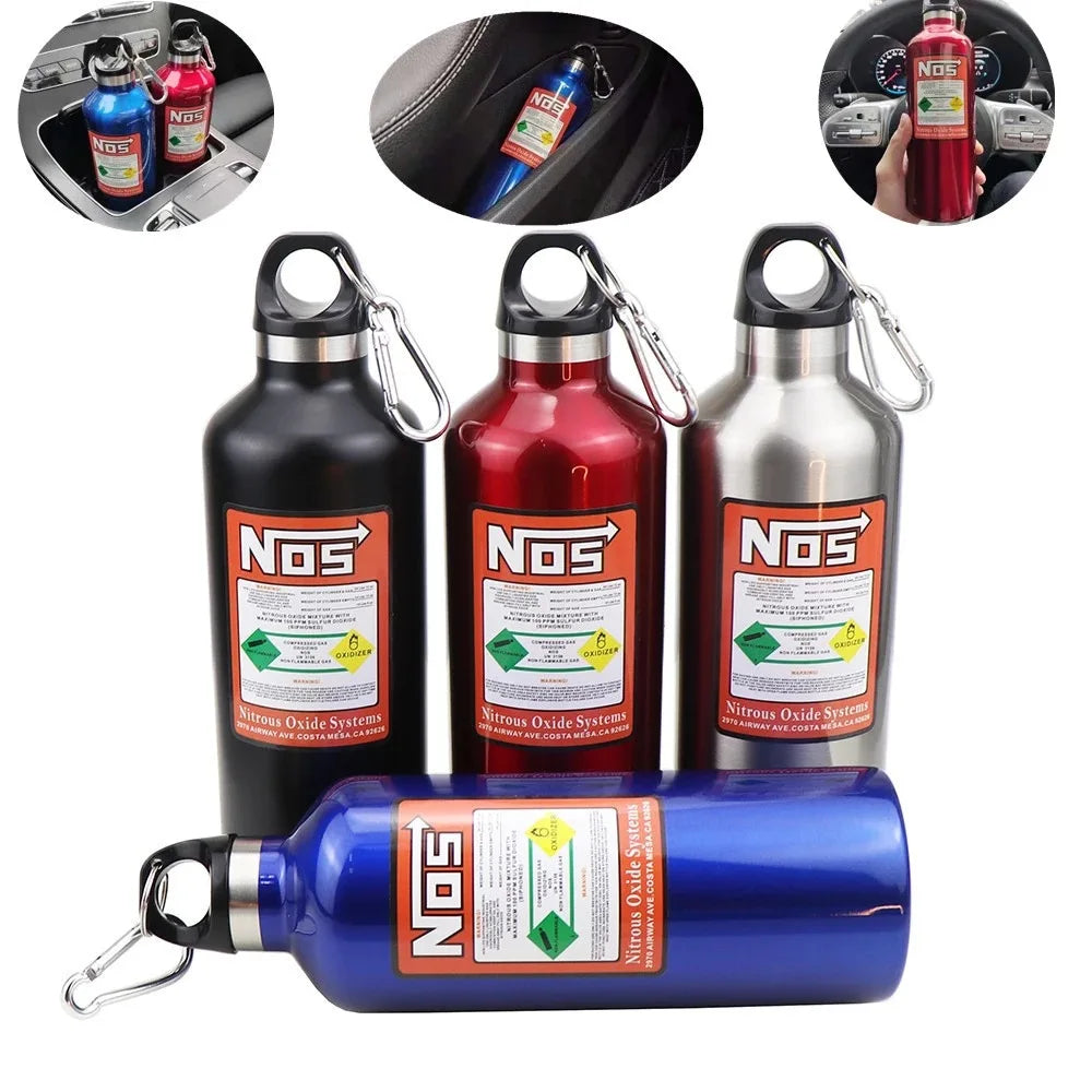 Car Insulation Cup NOS Nitrogen Cylinder Stainless Steel 500ML Travel Sports Water Bottle