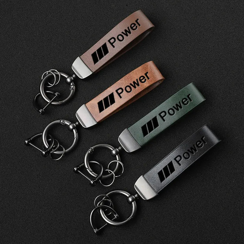 BMW M Power Luxury Genuine Leather Keychain