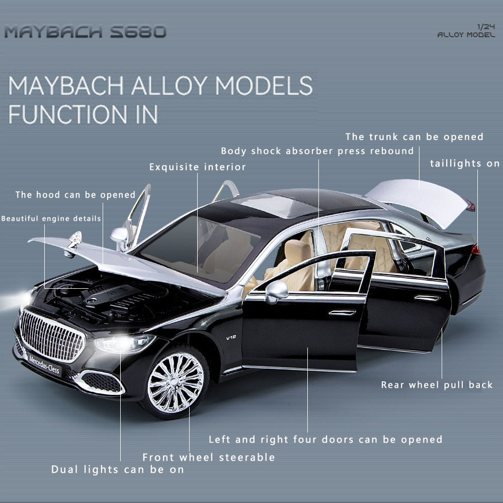 1:24 Simulation Die Cast Mercedes-Benz Maybach S680